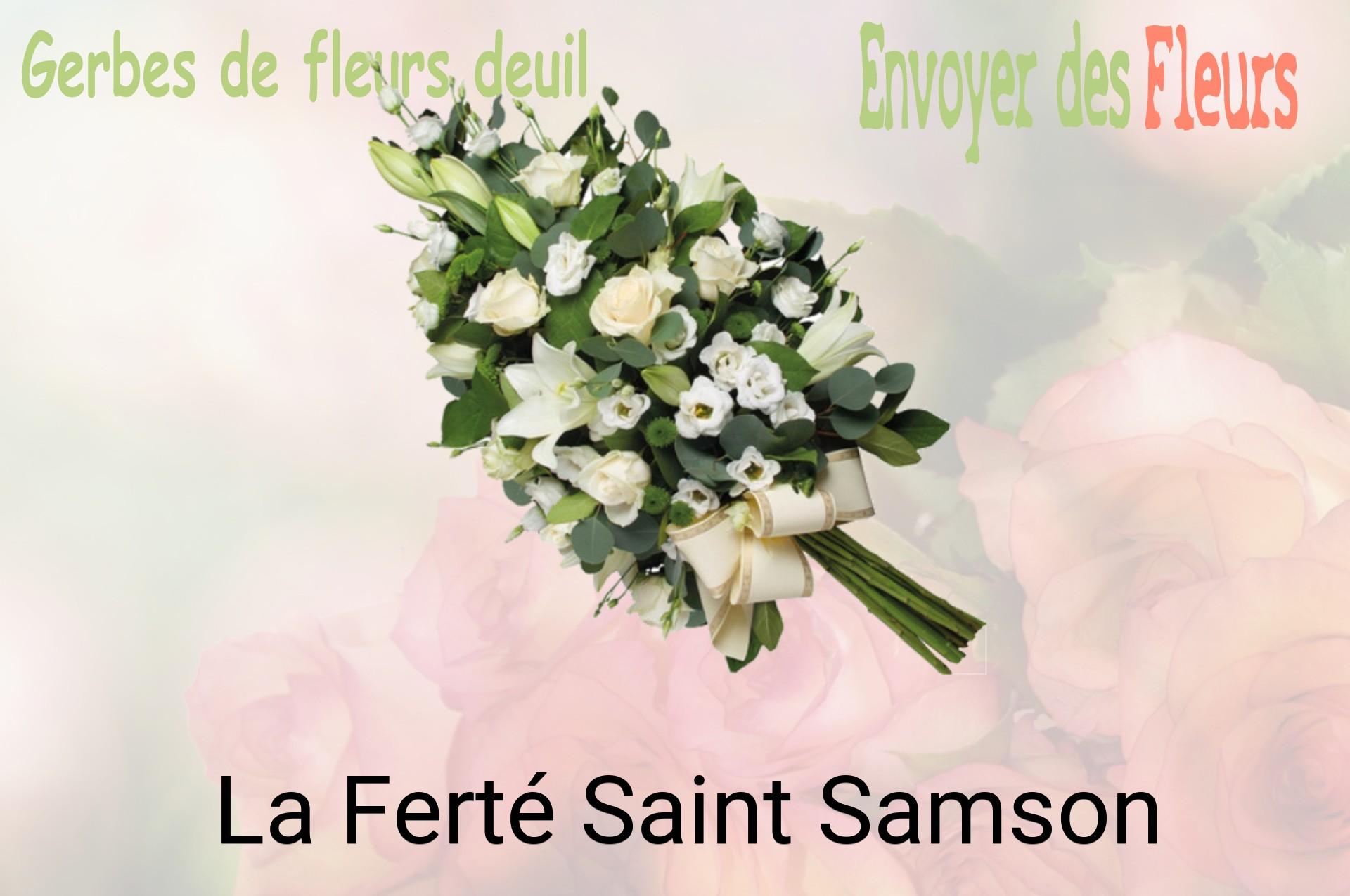 Gerbe de fleurs de deuil livrée à La Ferté-Saint-Samson